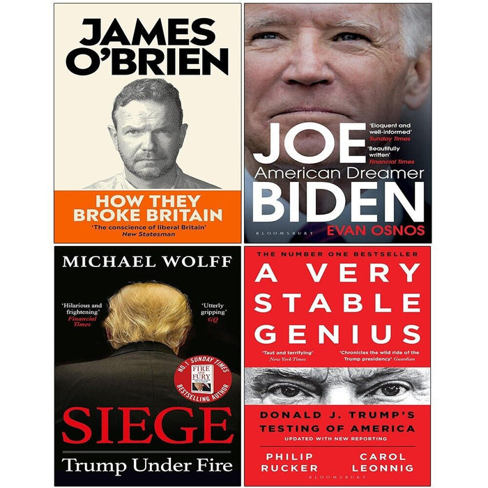 How They Broke Britain (HB),American Dreamer,Siege,Very Stable Genius 4 Books Set - The Book Bundle