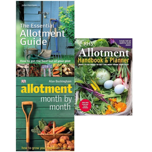 Essential Allotment Guide, Allotment Handbook & Planner, Month by Month 3 Books Collection Set - The Book Bundle