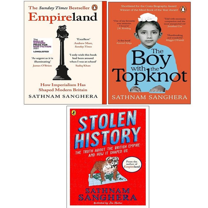 Sathnam Sanghera Collection 3 Books Set Empireland, Stolen History,Boy with - The Book Bundle