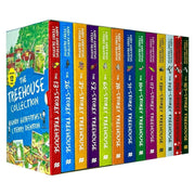 Collection of The Treehouse Series 1-13 books by Andy Griffiths and Terry Denton, featuring colorful illustrated covers for children.