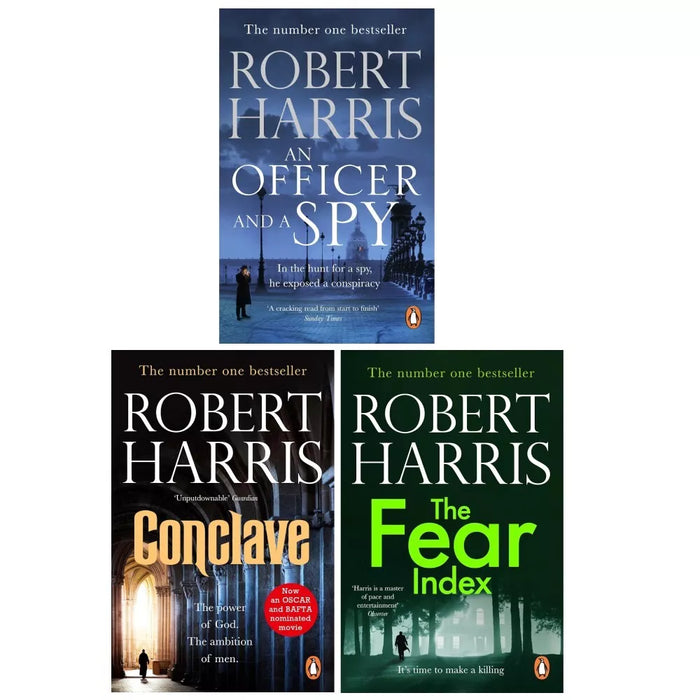 Robert Harris 3 Books Collection Set An Officer and a Spy ,The Fear Index,Concl - The Book Bundle