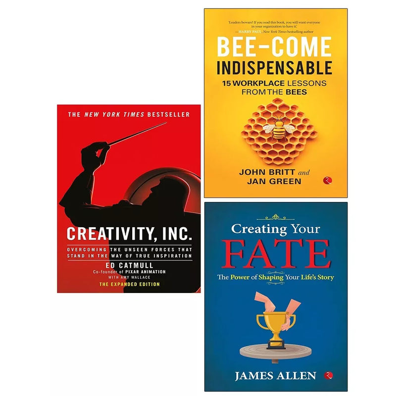 Creativity Ed Catmull, Creating Your Fate, Bee-come Indispensable 3 Books Set - The Book Bundle