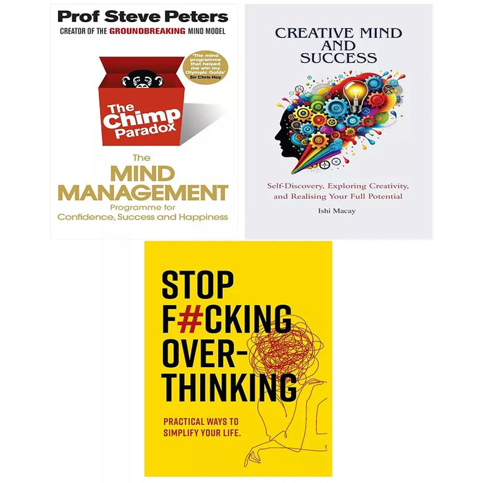 Chimp Paradox, Stop F*cking Over-thinking, Creative Mind And Success 3 Books Set - The Book Bundle