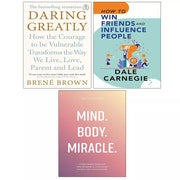 Daring Greatly, Mind Body Miracle, How To Win Friends Influence People 3 Books Set - The Book Bundle