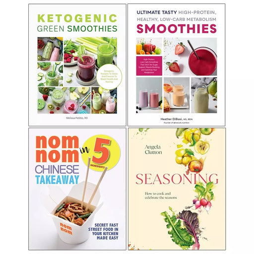 Seasoning (HB),Nom Nom Chinese,Ketogenic Green,Ultimate Tasty High Protein 4 Books Set - The Book Bundle