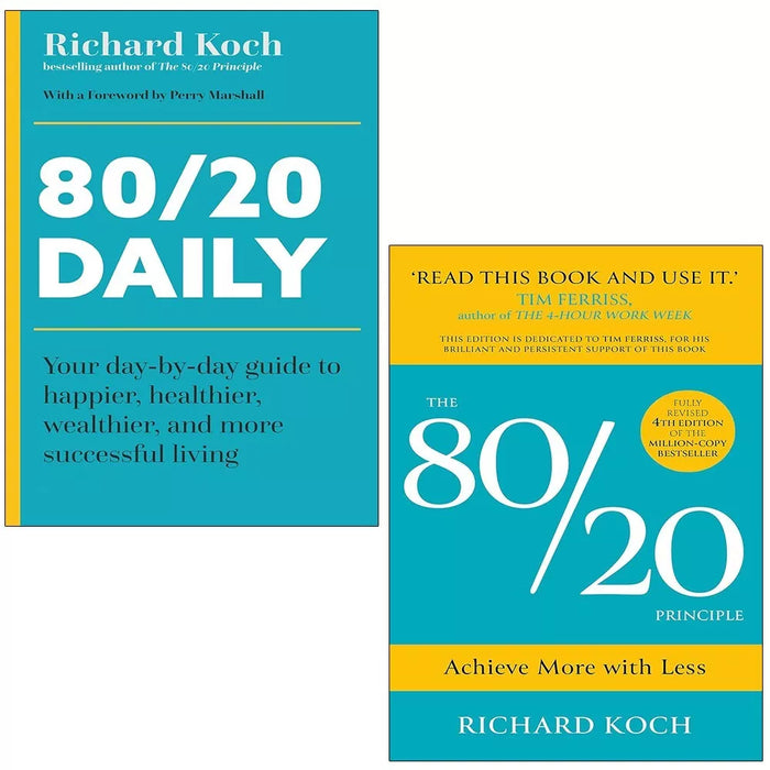 Richard Koch Collection 2 Books Set The 80/20 Principle Achieve More,80/20 Daily - The Book Bundle