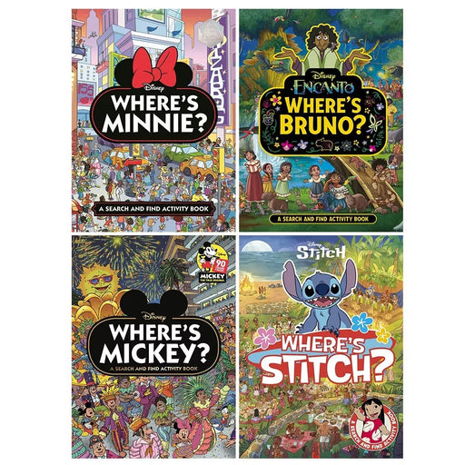 Walt Disney Collection 4 Books Set Where's Minnie, Where's Mickey, Where's Bruno - The Book Bundle