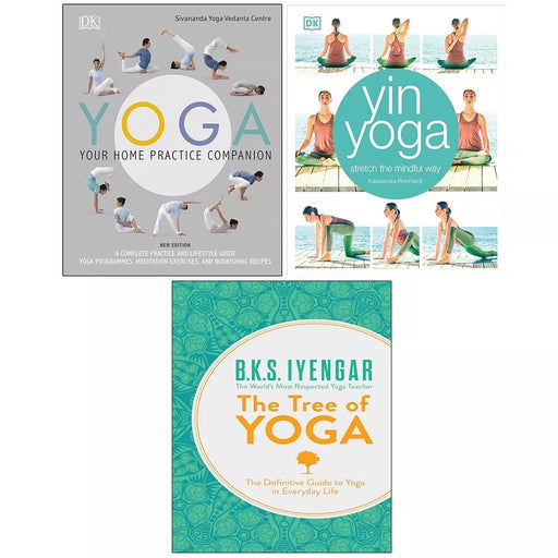 Yoga Your Home Practice Companion (HB),Yin Yoga,Tree of Yoga BKS Iyengar 3 Books Set - The Book Bundle