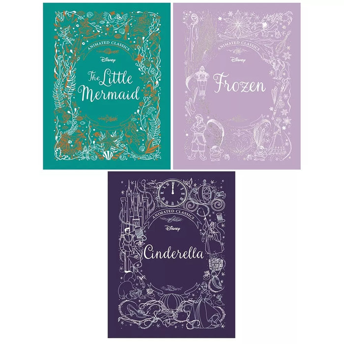 Disney Animated Classics 3 Books Collection Set By Lily Murray (The Little Mermaid, Frozen, Cinderella) - The Book Bundle