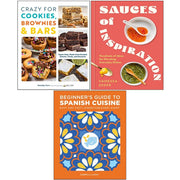 Sauces of Inspiration(HB),Beginner's Guide to Span,Crazy For Cookies 3 Books Set - The Book Bundle