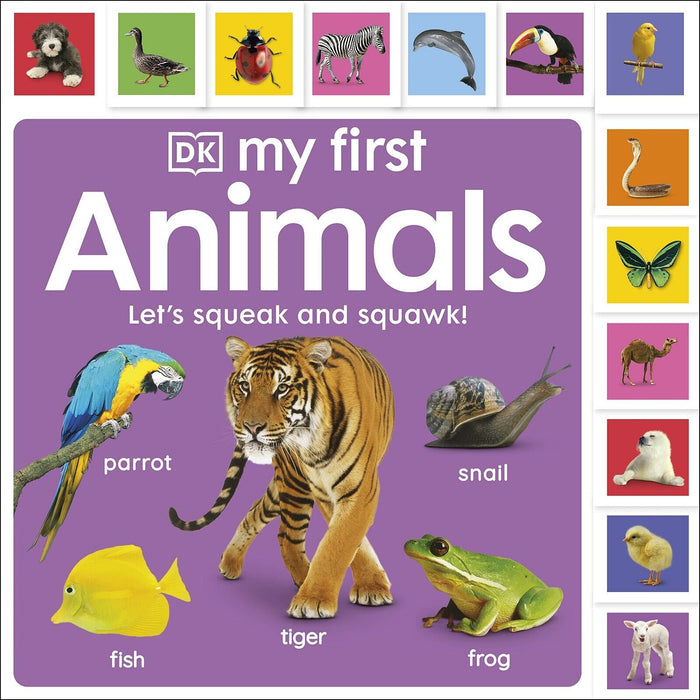 My First Tabbed Board Book 3 Books Set by DK My First Animals, Words, Colours - The Book Bundle