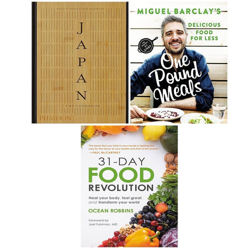 Japan Cookbook, 31-Day Food Revolution, One Pound Meals 3 Books Set - The Book Bundle