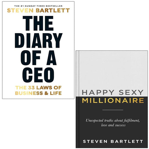 Steven Bartlett Collection 2 Books Set Diary of a CEO (HB), Happy Sexy Milliona - The Book Bundle