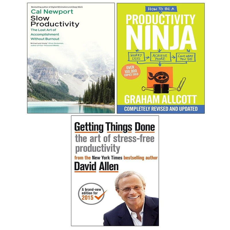 Slow Productivity, Getting Things Done, How to be a Productivity 3 Books Set - The Book Bundle
