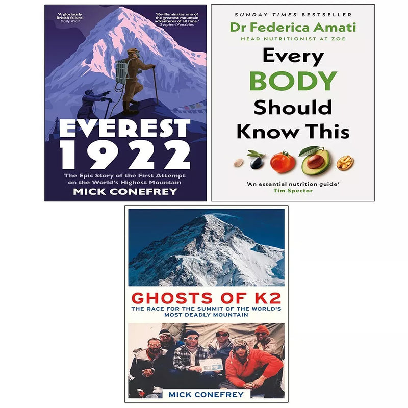 Every Body Should Know This (HB), Ghosts of K2, Everest 1922 3 Books Set - The Book Bundle