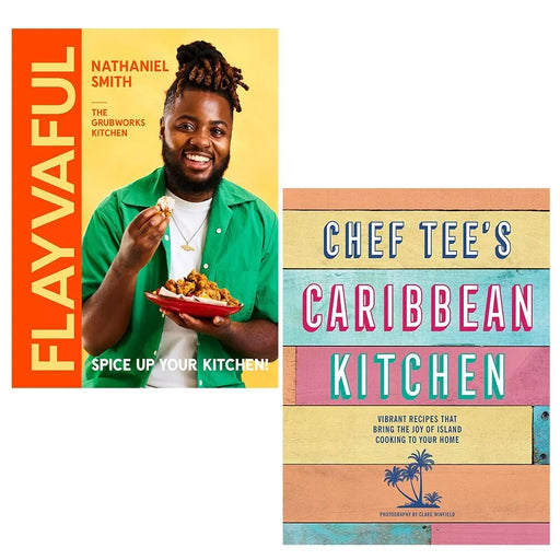 Flayvaful Nathaniel Smith, Chef Tee's Caribbean Kitchen 2 Books Set Hardcover - The Book Bundle