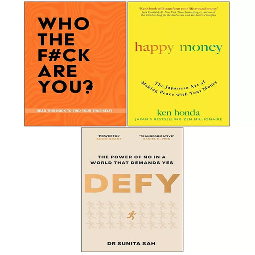 Defy(HB), Happy Money The Japanese Art, Who The F ck Are You 3 Books Set - The Book Bundle