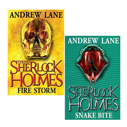 Andrew Lane Young Sherlock Holmes 2 Books Collection Set Fire Storm, Snake Bite - The Book Bundle