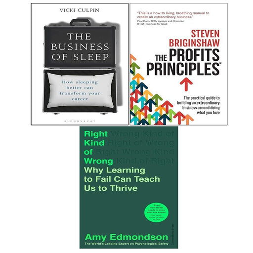 Business of Sleep (HB),Profits Principles,Right Kind of Wrong (HB) 3 Books Set - The Book Bundle