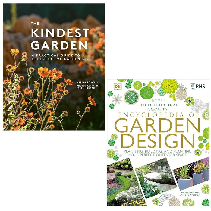 Kindest Garden, RHS Encyclopedia of Garden Design Chris Young 2 Books Set - The Book Bundle