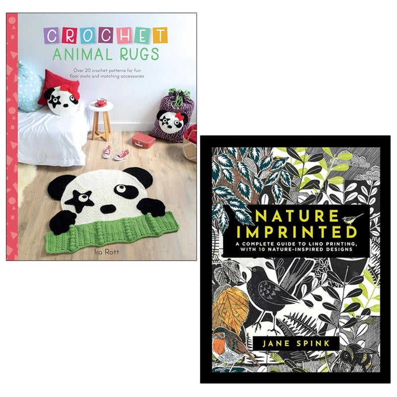 Nature Imprinted: Crochet Animal Rugs & Nature Imprinted 2 Books Collection Set by Jane Spink - Non Fiction - Hardback