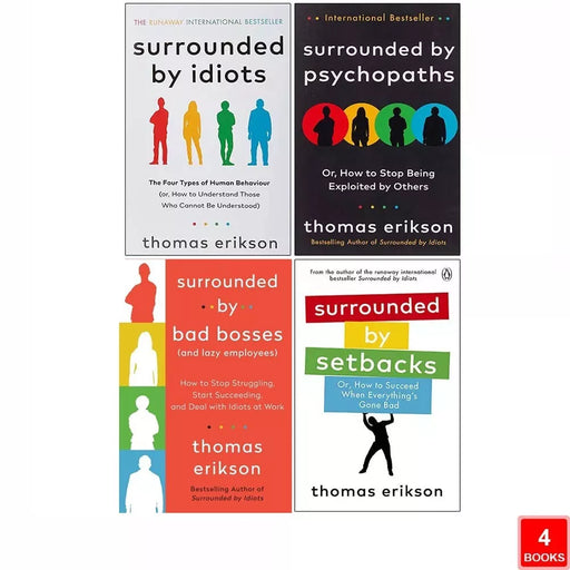 Thomas Erikson 4 Books Collection Set (Surrounded by Psychopaths, Surrounded by Setbacks) - The Book Bundle