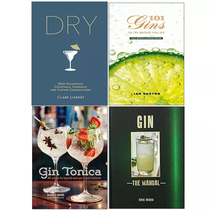 Gin Manual,101 Gins To Try Before You, Gin Tonica,Dry Clare Liardet 4 Books Set - The Book Bundle
