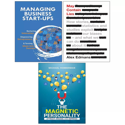 May Contain Lies HB, Magnetic Personality, Managing Business Start-Ups 3 Books - The Book Bundle