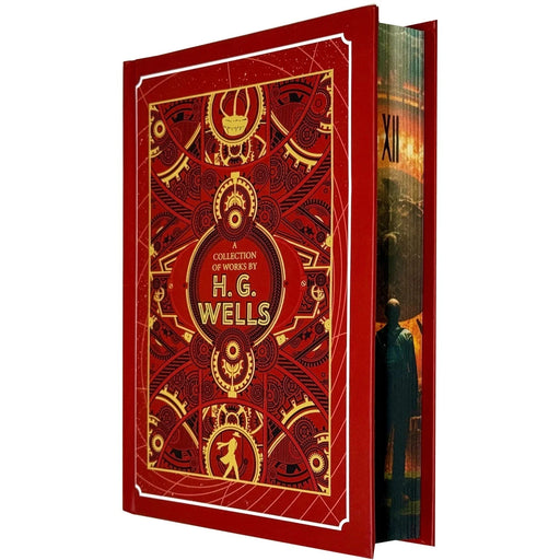 Hardcover collection of H.G. Wells' classic science fiction works published by Rupa Publications Ltd, featuring multiple book spines.