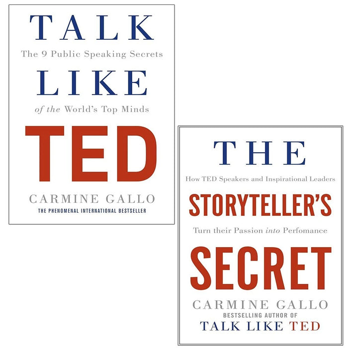 Carmine Gallo 2 Books Collection Set (The Storyteller's Secret, Talk Like TED) - The Book Bundle