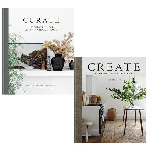 Lynda Gardener, Ali Heath 2 Books Set Curate, Create At Home with Old Hardcover - The Book Bundle