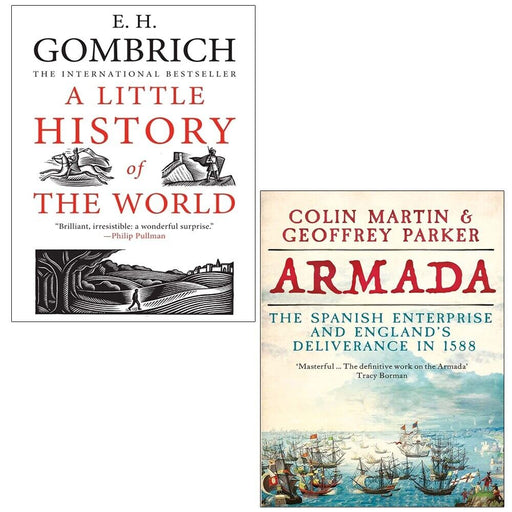 Armada Colin Martin,Geoffrey Parker,A Little History of the World 2 Books Set - The Book Bundle