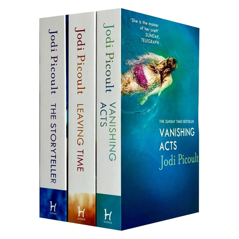 Jodi Picoult Collection 3 paperback books set including The Storyteller, Leaving Time, and Vanishing Acts by The Book Bundle.