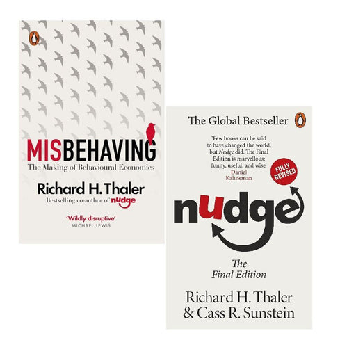 Richard H. Thaler 2 Books Collection Set ( Misbehaving, Nudge ) - The Book Bundle