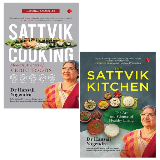 Sattvik 2 Books Collection By Dr Hansaji Yogendra SATTVIK COOKING,Sattvik Kitchen - The Book Bundle