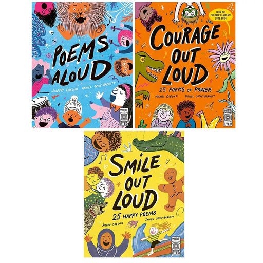 Joseph Coelho Collection 3 Books Set Poems Aloud,Courage Out Loud,Smile Out Loud - The Book Bundle