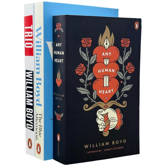 William Boyd Collection 3 Books Set Any Human Heart, Blue Afternoon, Trio - The Book Bundle