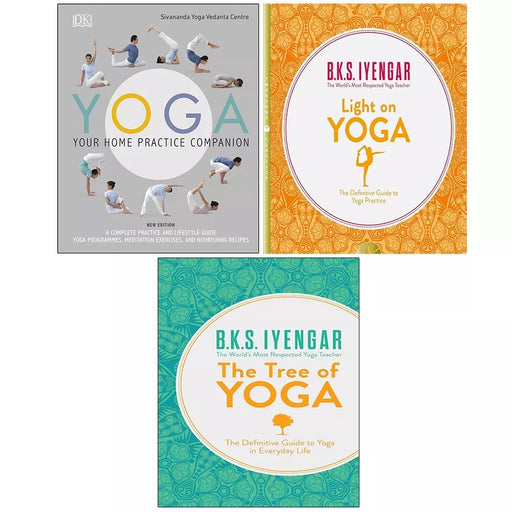 Yoga Your Home Practice Companion (HB), Light on Yoga, Tree of Yoga 3 Books Set - The Book Bundle