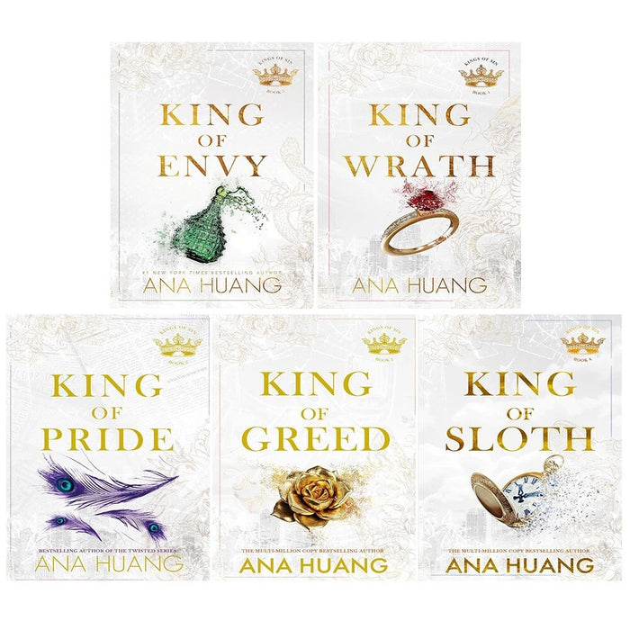 Kings of Sin Series Collection 5 Books Set by Ana Huang (King of Wrath, King of Pride, King of Greed, King of Sloth, King of Envy) - The Book Bundle