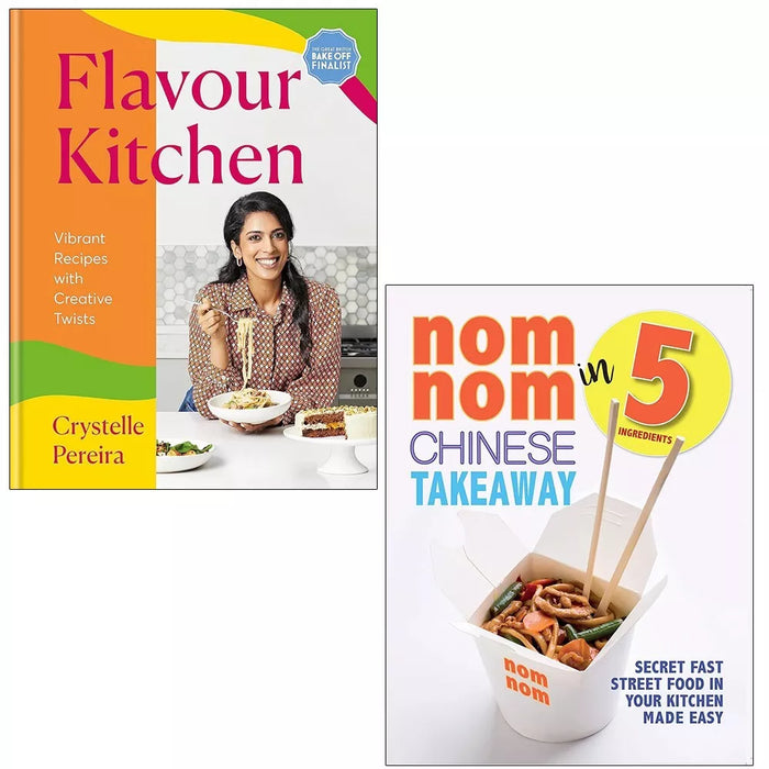 Flavour Kitchen Crystelle Pereira, Nom Nom Chinese Takeaway 2 Books Set - The Book Bundle