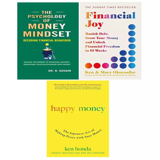 Financial Joy Ken Okoroafor,Psychology of Money Mindset,Happy Money 3 Books Set - The Book Bundle