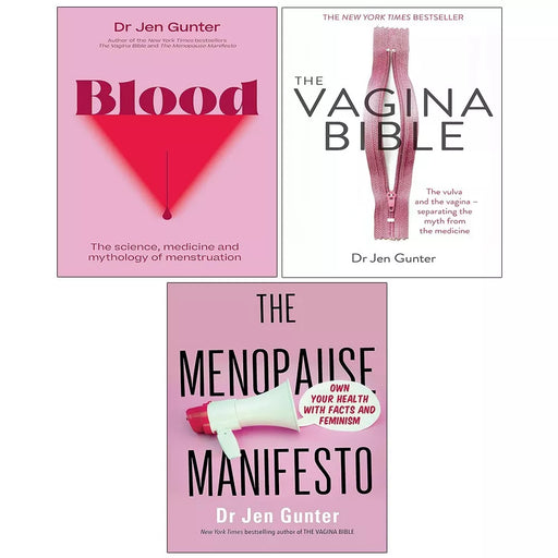 Dr Jennifer Gunter Collection 3 Books Set Blood,Menopause Manifesto,Vagina Bible - The Book Bundle