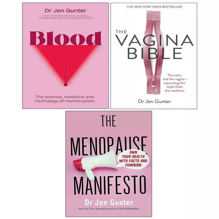Dr Jennifer Gunter Collection 3 Books Set Blood,Menopause Manifesto,Vagina Bible - The Book Bundle