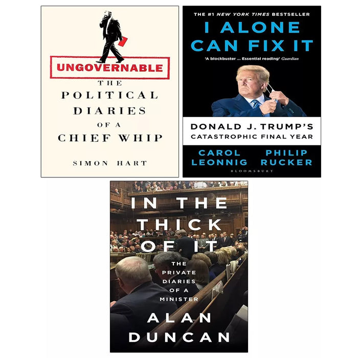 Ungovernable,In the Thick of It,I Alone Can Fix It Carol Leonnig 3 Books Set HB - The Book Bundle