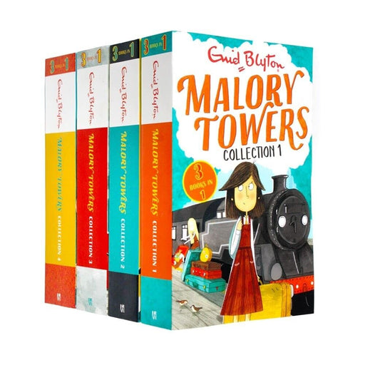 Enid Blyton Malory Towers 4 Books Set 12 Story Collection (First Term,Second Form) - The Book Bundle