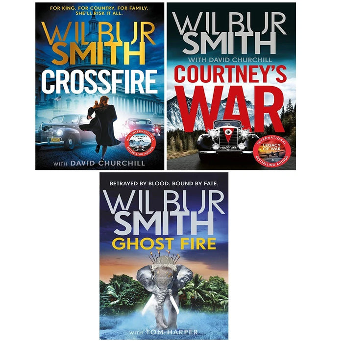 Courtney Family Novels Series 3 Books Collection Set by Wilbur Smith Crossfire, Ghost Fire - The Book Bundle