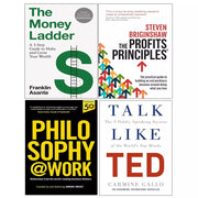 Money Ladder (HB). Talk Like TED, Philosophy Work,Profits Principles 4 Books Set - The Book Bundle