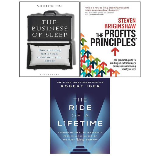 Business of Sleep (HB),Profits Principles, Ride of a Lifetime (HB) 3 Books Set - The Book Bundle