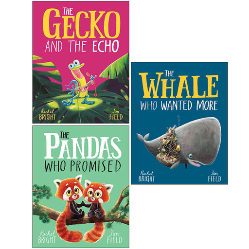 Rachel Bright 3 Books Collecton set Who Promised Hardcover,The Whale ,The Gecko - The Book Bundle