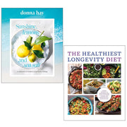 Sunshine, Lemons and Sea Salt book set by Donna Hay & Chartwell Books, featuring healthy longevity diet, non-fiction, mixed formats.